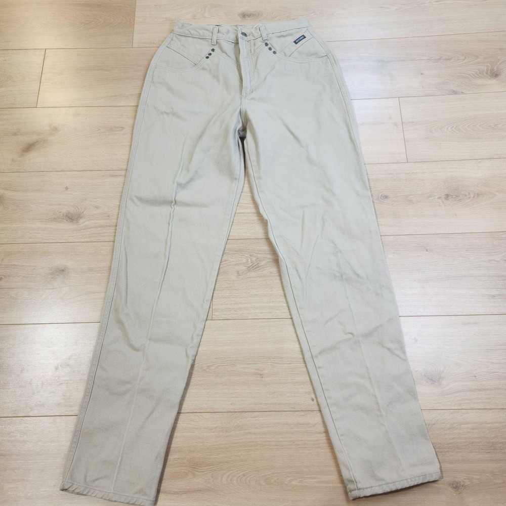 Vintage Rockies Jeans Womens 34/15x36 Beige Straight Denim Western Bareback